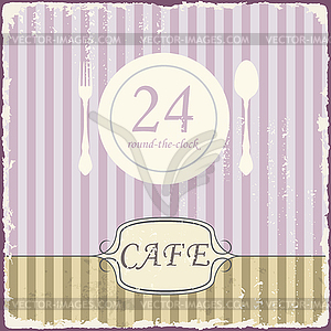 Cafe shop vintage retro template - vector clipart