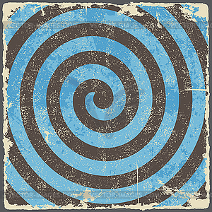 Retro vintage grunge spiral background - vector image