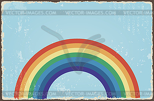 Abstract grunge background with rainbow - vector clipart