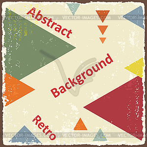 Avant-Garde retro triangle background - vector clip art