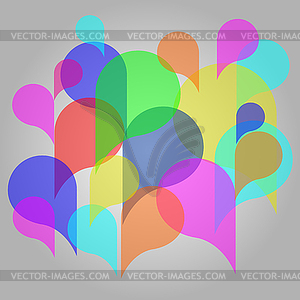 Abstract colorful background with bubbles - vector image