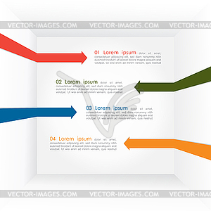 Другой способ красочные стрелки инфографика - векторное изображение EPS