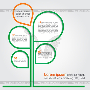 Concept tree for different business design - vector clip art