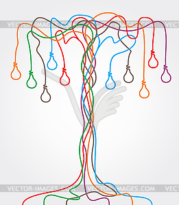 Concept of colorful tree - vector image