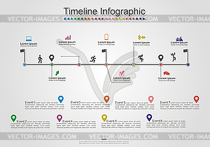 Infographics timeline element layout - vector image