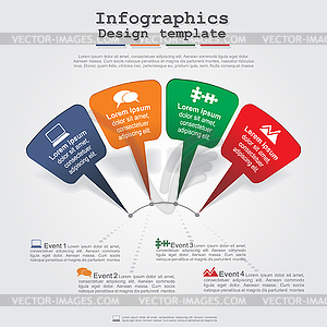 Modern arrow infographics element layout - royalty-free vector clipart