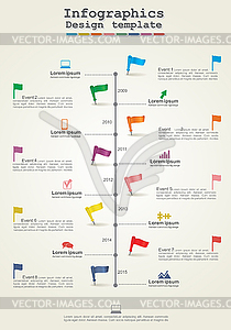 Инфографика расположение сроки элемент - изображение в векторе