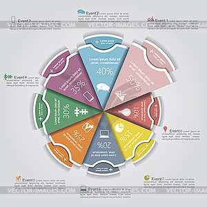 Бизнес Инфографика круг современный стиль - векторизованный клипарт