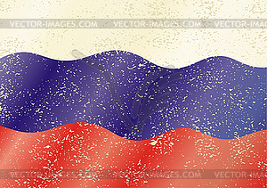 Russian grunge flag. Grunge effect can be cleaned - vector image