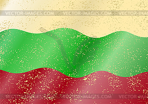 Bulgarian grunge flag. Grunge effect can be - vector image