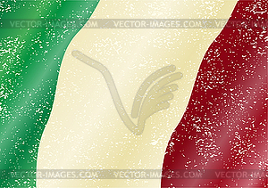 Italian grunge flag. Grunge effect can be cleaned - vector clip art