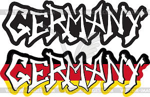 Германия слово граффити другой стиль - изображение в векторном формате