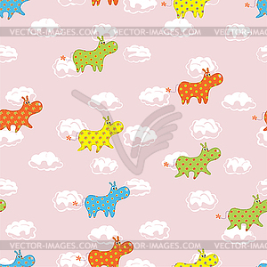 Child`s seamless pattern - vector clipart