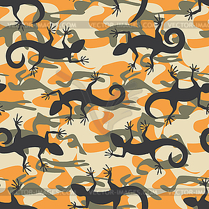 Lizard camouflage seamless pattern - vector clip art