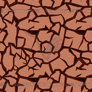 Crack ground seamless pattern - vector image