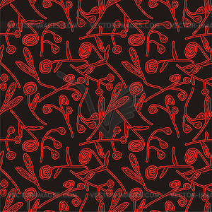 Abstract floral seamless pattern. Vector - vector clipart