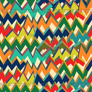 Multicolor zigzag line seamless pattern - vector clip art