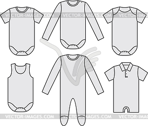 Set of child wear - vector clipart