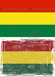 Bolivian grunge flag. Vector illustration - vector clipart