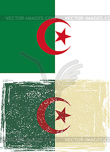 Algerian grunge flag - vector clipart / vector image