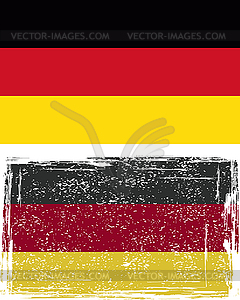 German grunge flag - vector image