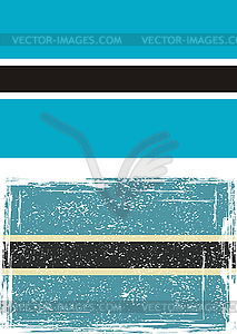 Botswana grunge flag - color vector clipart