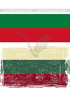 Bulgarian grunge flag.  - vector image