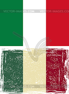 Italian grunge flag - vector clipart