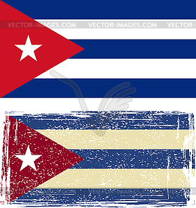 Cuban grunge flag - vector image