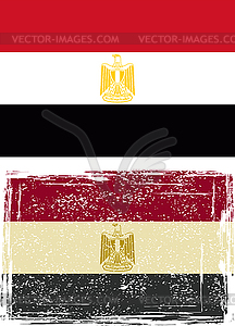 Egyptian grunge flag - vector clip art