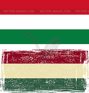 Hungarian grunge flag - vector image
