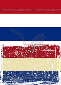 Dutch grunge flag - vector clipart