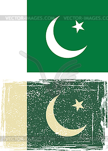 Pakistan grunge flag - vector clipart