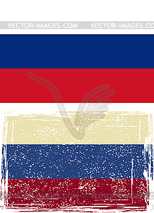 Russian grunge flag - vector clipart