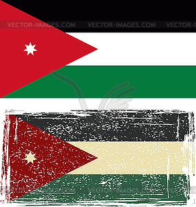 Jordanian grunge flag - vector clipart