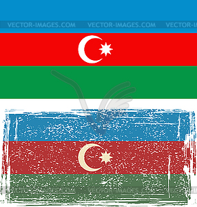 Azerbaijan grunge flag - vector image