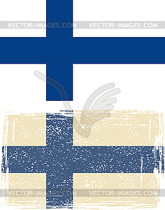 Finland grunge flag - vector clip art