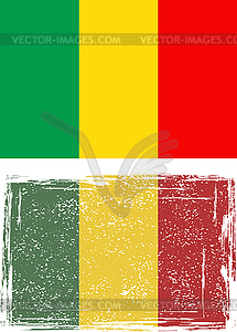 Malian grunge flag - vector clipart