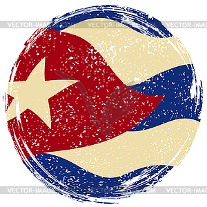 Cuban grunge flag - vector clipart