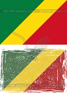 Congo grunge flag - vector image