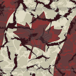 Canadian grunge flag - royalty-free vector image