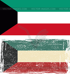 Kuwait grunge flag - vector image