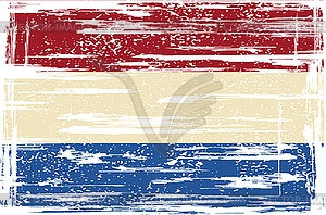 Dutch grunge flag - vector image