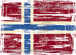 Норвежский флаг гранж - стоковый клипарт