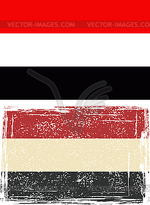 Гранж флаг Йемена - векторный клипарт EPS