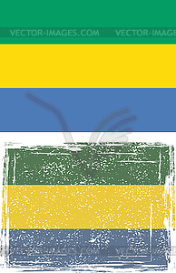 Gabon grunge flag.  - vector clipart