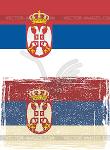 Serbian grunge flag.  - vector clipart