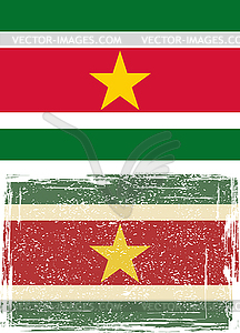 Suriname grunge flag.  - vector image