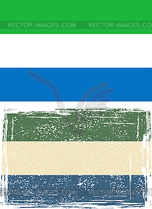 Sierra Leone grunge flag. - vector image