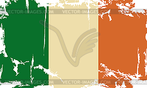 Irish grunge flag - vector clipart